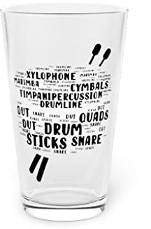 Bicchiere da birra da pinta da 473,6 g, umorista, percussionista, strumentista, batteristi, amanti del gioco di parole