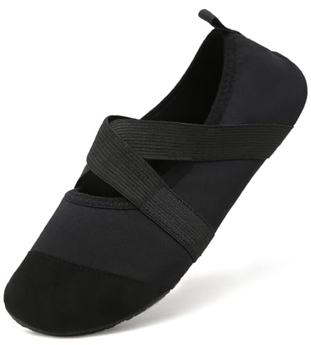 Acfoda Escarpines Mujer Secado Rápido Zapatos de Agua Hombre Antideslizantes Zapatillas Playa Natación Transpirables Calzado Surf Acuàticos Deporte 22 X Negro 39/40