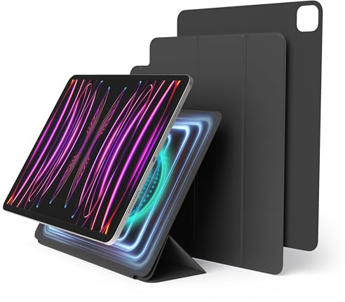 elago Magnetische Folio Hülle Kompatibel mit iPad Air13(M3/M2), Pro 12.9(6/5/4/3. Gen), Rückwand kann an Metallmaterialien befestigt Werden, Kompatibel mit Apple Pencil und elago's Pencil Case