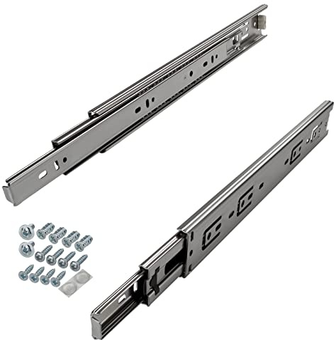 SOTECH 1 Paar Vollauszüge KV1-45-H45-L600-NF-MS 600 mm Traglast 45 kg | Standardausführung Schubladenauszug inkl. Schraubenset