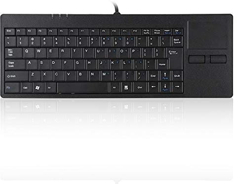 Clavier USB tastiera touchpad usb Portable Ciseaux Pied Structure Clavier USB Filaire 82 Touches Câble 1,5 m avec Touchpad 1 Hubs pour Bureau pour Tastiere