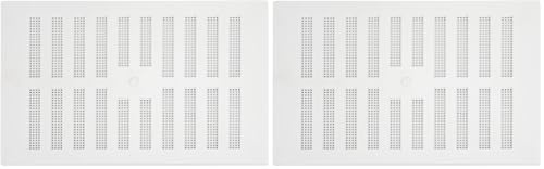 Map Adjustable Air Vent with Flyscreen Cover, 9 x 6 (229mm x 152mm), Hit & Miss Double Brick Ventilation Cover, White (Pack of 2)