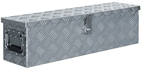 BaraSh Aluminiumkiste 80,5×22×22 cm Silbern Aluminium-Werkzeugkiste Aufbewahrung AutoanhäNger ZubehöR