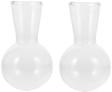 Toddmomy 2stücke Glasvase Für Hydrokultur Hydrokultur Glas Pflanzgefäße Zwiebelvase Für Innenraumbegrünung Geeignet Für Fenster Küche Und Wohnzimmer