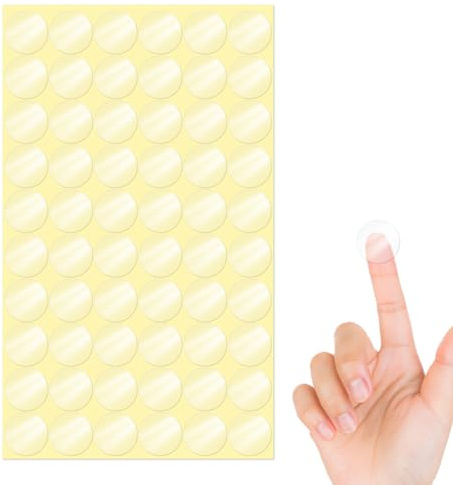 YIKIADA 600 Stück Transparent Klebepunkte 25 mm Selbstklebend Vinyl Runde Verschluss Aufkleber Durchsichtig Klebeetiketten Wasserdicht Klare Punktaufkleber für Verpackung Umschläge Schachteln