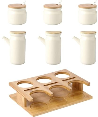 Azucarero Salero Botes Especias Juego De Tarros De Condimentos De Cerámica, Bote Para Especias Con Bandeja Con Tapa, Juego De Tarros Para Condimentos Para Sal Y Azúcar Frascos Especiarias Tarros Espec