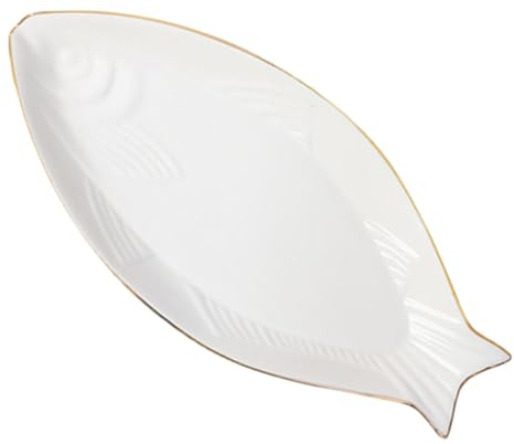CIYODO Plato De Cerámica Para Servir Pescado Bandeja Para Buffet Para Eventos Duradero y Fácil De Limpiar