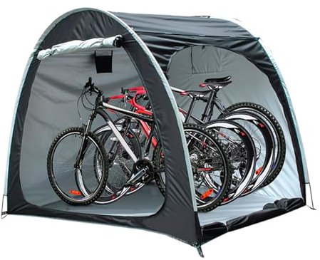 Tente de rangement pour vélo d'extérieur, couverture de vélo extérieure étanche, tente de rangement pour vélo surdimensionnée pour 4 à 5 vélos, tente de rangement de jardin pliable et portable