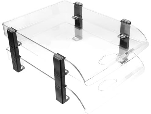 Lurrose Papierablage Organizer Für Schreibtisch Stapelbarer Dokumentenhalter Aus Robustem Material Für Büro Schule Und Zuhause Transparente Platzsparende Ablage Für Einfache