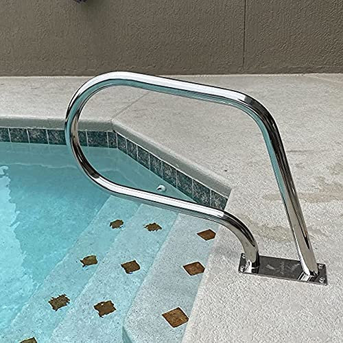 Pasamanos de acero inoxidable 304 para una instalación rápida, placa inferior, ideal para jardín, piscina y jacuzzi. Acceso seguro