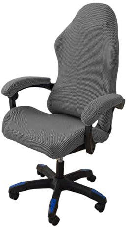 tintoke 4 Piezas fundaparasilla de Juego,FundaSillaOficina con Reposabrazos,FundaparaSilla Gaming,con Cremallera, Adecuado para sillasdejuego, sillasdecomputadora, sillasgiratorias (Gris Claro)