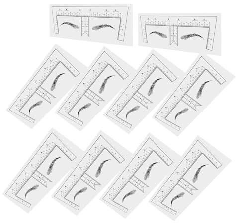 WOONEKY 10piezas Delineador De Cejas Plantilla Para Cejas Regla Para Cejas Guía De Maquillaje Para Mujeres Diario Diseño