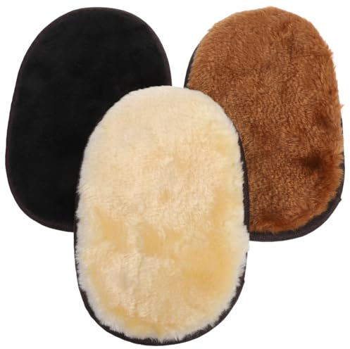 Healeved Gantes De Polissage Cuir 3 PièCes Gantes Entretien Cuir pour Nettoyage Chaussures Sacs Canapé Imitation Peau De Mouton Polir Et Briller