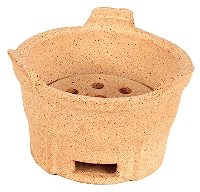 Barbecue portatile a carbonella – Grande fornello a carbone in argilla per cucinare all'aperto e campeggio, perfetto per tailgating e barbecue in cortile, resistente e facile da usare