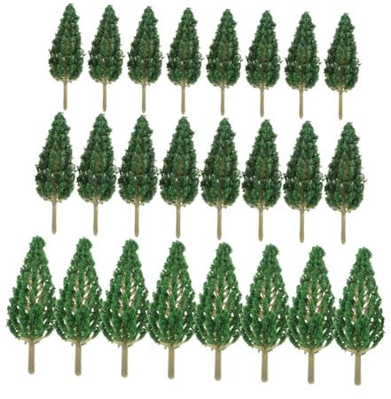 Gatuida 24stücke Miniaturbaum Für Modellbahnzubehör Realistische Pflanzendekoration Mini-Baum Für Bastelarbeiten Maßstabsgetreue Miniatur-bäume Modellbäume Für Modellbahntisch