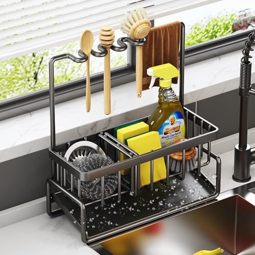 Organizador Cocina Estanteria Fregadero Almacenamiento Limpieza Productos Almacenaje Organizadores Kitchen Organizer Soporte Estropajo Arrumacao Cozinha Porta Estropajos Escurridor Cocinas Estante