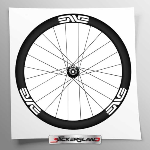 Stickersland® Kit Adesivi Bici compatibile con Cerchi SES 45 mm in Vinile Bianco Lucido | Set Decorativo Impermeabile per Cerchi, Casco e Telaio | Resistenti alle Intemperie
