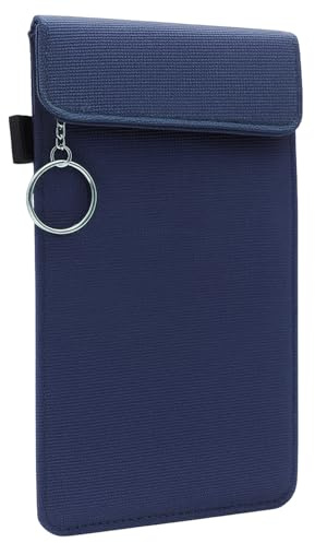 Faraday - Funda para teléfono móvil y llave de coche (10 x 18 cm, protección RFID y sin llaves), color azul