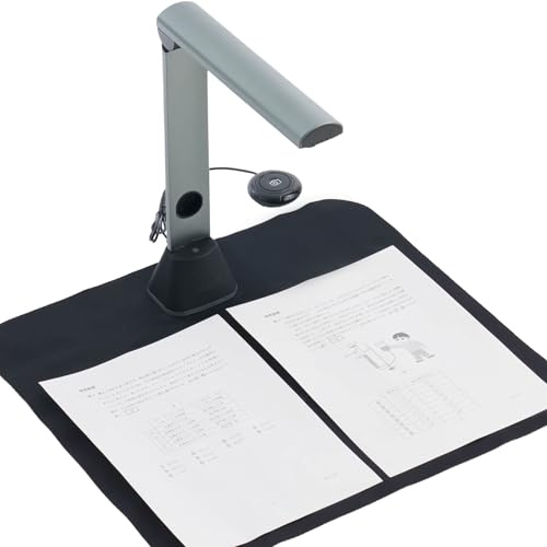 Gtremulent Scanner Documenti A3 17MP: OCR 130 Lingue Fotocamera Documenti USB 4 LED Scanner Libro Ufficio Scuola Archivio Home Office