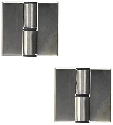 LDEXIN 2pcs Stainless Steel Self Closing Restroom Public Toilet Partition Door Hinge, Surface Mounted, 2. 8 x 2. 6 / 70mm x 65mm