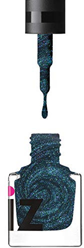 iZ Gel Effect Nail Polish | 6ml | Chip Resistant | Patented Formula | No UV Lamp Required (Ocean Blue | Sparkle/Metallic)