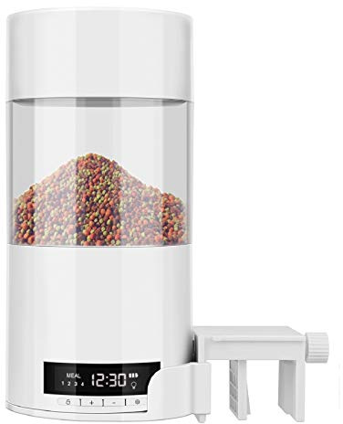 HUIKJI Distributeur automatique de nourriture pour poissons 500 ml pour aquarium ou petit réservoir de tortues, alimentation en vacances ou en vacances