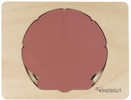 Kindsgut Tierpuzzle Lagenpuzzle aus Holz, Muschel | Lernspielzeug, praktische Größe, für zuhause und unterwegs