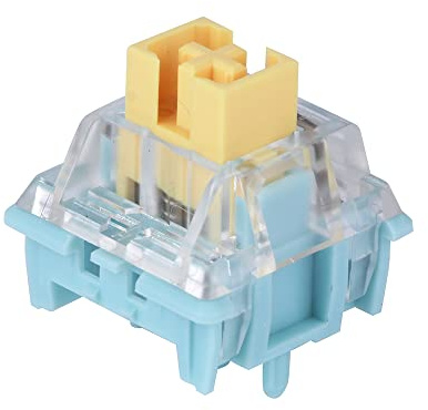 EPOMAKER Juego de interruptores de Teclado mecánicos de Sal Marina, Interruptor Lineal prelubricado con Ranura LED, 50 g, 35 Piezas para Personalizar teclados