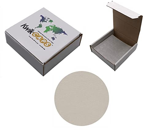 KwikCaps 14mm Screw Covers - EGGER F426 Grey Linen x 625 - Self-Adhesive PVC Hole Cover Stickers