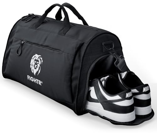 FIGHTR® Sporttasche & Reisetasche für Damen und Herren - mit Schuhfach & Nassfach - Tasche für Sport, Fitness & Reisen - Trainingstasche, Gym Bag, Kampfsport