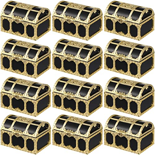 TOYANDONA 12 Stück Piraten-Schatztruhen Kunststoff Aufbewahrungsboxen Für Süßigkeiten Schatztruhe Spielzeug Vintage-Requisiten Dekorationen Gastgeschenke