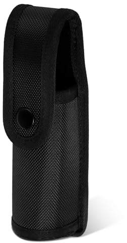 Pfefferspray Halterung, Halterung für Pfefferspray mit Oberer Klappe für den Dienstgürtel Pfefferspray-Holster für MK3 MK4 Polizei-Gürtelzubehör für Polizeisicherheit (Schwarz)