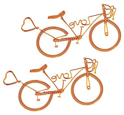 Yardwe 2stücke Fahrradmodell Aus Metallhandwerk Handgefertigte Figur Als Kreative Miniaturen Für Heimdekoration Tischdeko Oder Fensterornament
