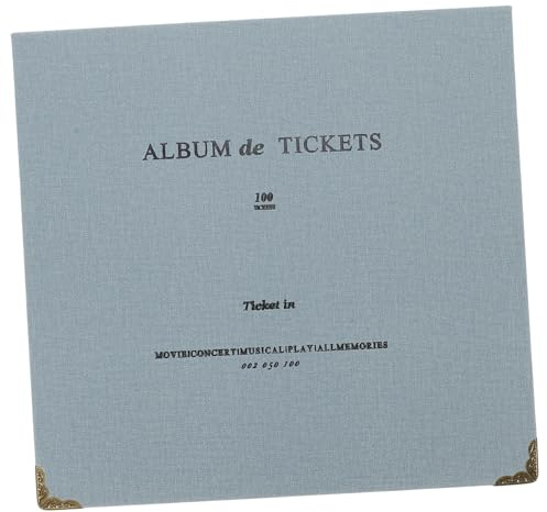 Operitacx Álbum Organizador Para Con Diseño Práctico y Múltiples Bolsillos Libro Coleccionador De Boletos y Recibos Almacenamiento Duradero Para Tickets De Cine y Conciertos