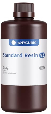 ANYCUBIC Standard Resin V2 1000g, 3D Drucker Resin, 405nm LCD SLA Rapid UV Aushärtung Resin, Hochpräzises und schnelles Photopolymer Harz für LCD/DLP/SLA 3D Druck, Transluzent Rot
