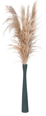 sourcing map 10 Stems Pampas Grass Decor Tall, 46 Inch Large Fluffy Artificial Pampas Grass Dried Flowers for Home Farmhouse Wedding Decor, Brown