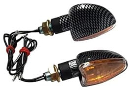 BCR Freccia Arrow - Indicatore Direzione Moto Look Carbonio Con Lente Trasparente - Modello Omologato 22x67mm