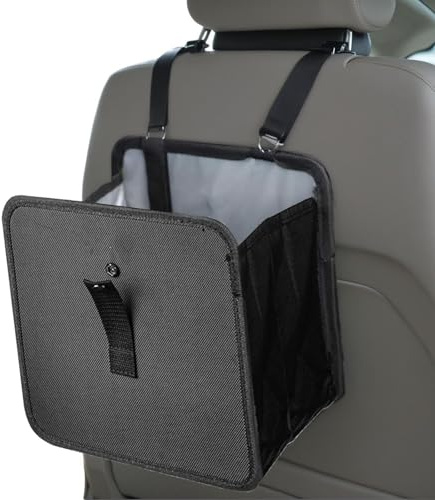FYKZQWDS Car Trash Bin - Collapsible Waterproof Universal Auto Garbage Can with Adjustable Storage for Vehicle