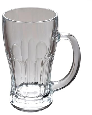 QWFVHJ Vaso de pinta personalizado, juego de regalos de vaso de cerveza, vaso de cerveza, 1 paquete de vasos de cerveza con asa, taza de cerveza de gran capacidad, vasos de vidrio clásicos de 520 ml