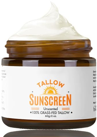 ARCHIDATE Rindertalg Sonnencreme Gesicht 50 - Beef Tallow Balm Sonnenschutz Gesicht - Feuchtigkeitsspendender Sunscreen für Gesicht & Körper - Sonnenschutz gegen UVA & UVB - Nicht Fettend Sunblocker