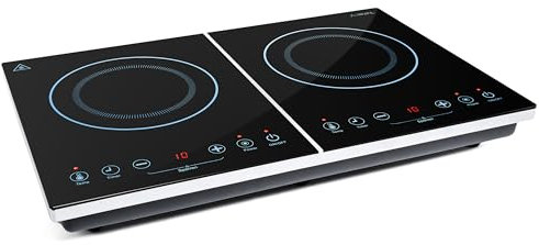 A-rival Piano Cottura a Induzione Mobile - 2 Piastre Digitali Economiche TÜV-GS, 3500W