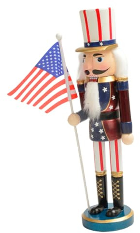 Cabilock Statua Di Schiaccianoci in Legno Soldato Decorazione in Stile Americano Decorazione Natalizia Per Festival Di Natale