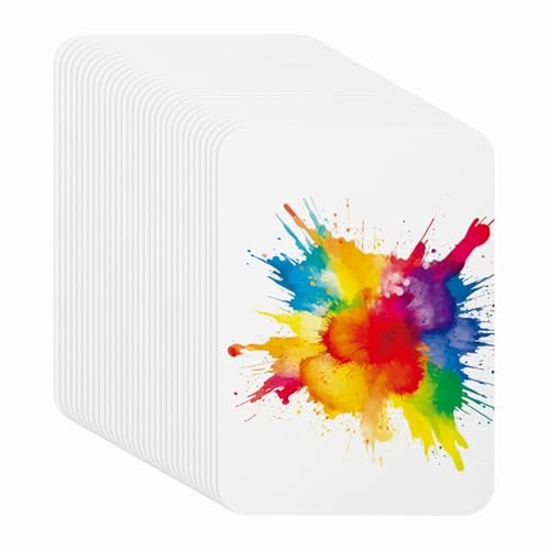 PATIKIL Aquarellpapier 10.16x15.24cm, 300g/m², 50 Blatt, Baumwollfaser Reißfestes Säurefreies Aquarellblock für Künstler Anfänger Grußkarten, Ideal für Kunstmalerei Nass-in-Nass-Technik