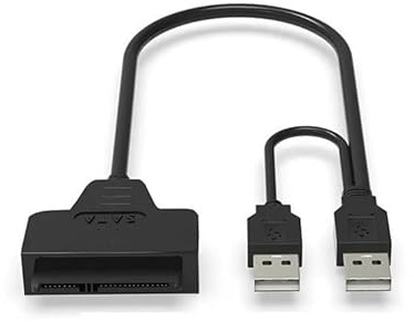 GSHUO Cable SATA a USB 3.0 2.0 Easy Drive USB 3.0 a SATA III, adaptador de disco duro externo de 2,5 pulgadas HDD SSD Power DC (USB 2.0 Power)