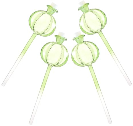 BAZEITFLOW 4 Pièces Boules Irrigation Transparentes Dispositif Auto Arrosage Plantes Forme de Cactus Système Arrosage Automatique pour Plantes Pot et Bonsai et Décoratif