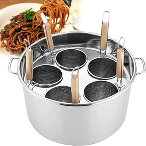 WDWDW Pentole per Pasta in Acciaio Inox con cestello scolapasta, pentola per brodo da Cucina per casa, pentola per Cottura a Vapore per ristoranti, Utensili per Cucinare la Pasta