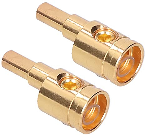 Tbest 2PCS 0GA Wire Reducer Terminal Connector Pure Copper Gold Plated High Conductivity Power Cord for Car Audio Amplifier Battery Inverter Modification