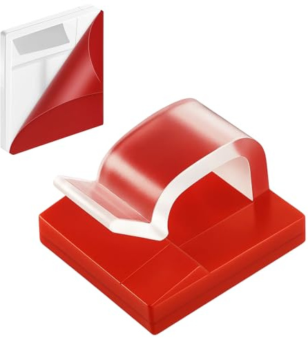 150 Self Adhesive Cable Clips, Cable Clips,Cable Clips Self Adhesives, Adhesive Management Holder for Office Desk, Home, Car and Christmas Light Decorations, 1.4x1.4x0.8cm