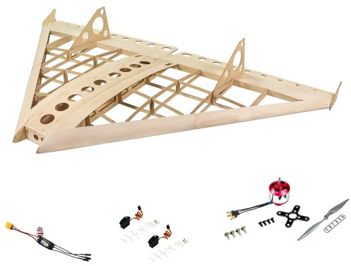Sunydog Ferngesteuerter Segelflugzeug-Bausatz, Aerodynamisches Design, Einfache für Anfänger und Enthusiasten, Holz, 1000 Mm Spannweite (-2)