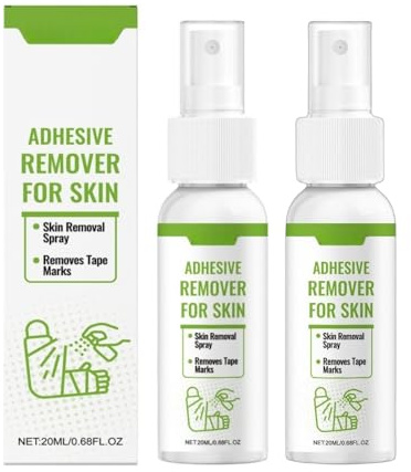 Adhesive Remover for Skin, Stoma Adhesive Remover Spray, Plaster Remover for Skin, Also Used to Remove Bandages and Residual Glue, Silky Touch, 20ml (2)